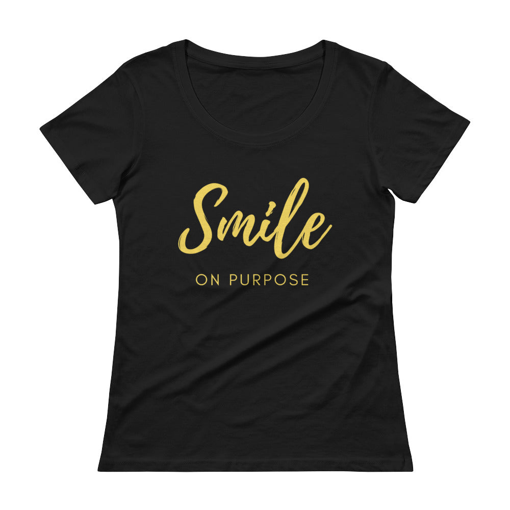 Smile on Purpose Ladies' Scoopneck T-Shirt