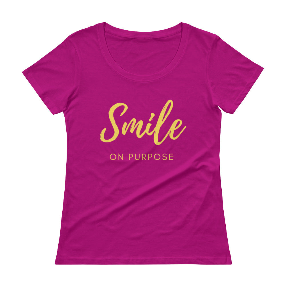 Smile on Purpose Ladies' Scoopneck T-Shirt